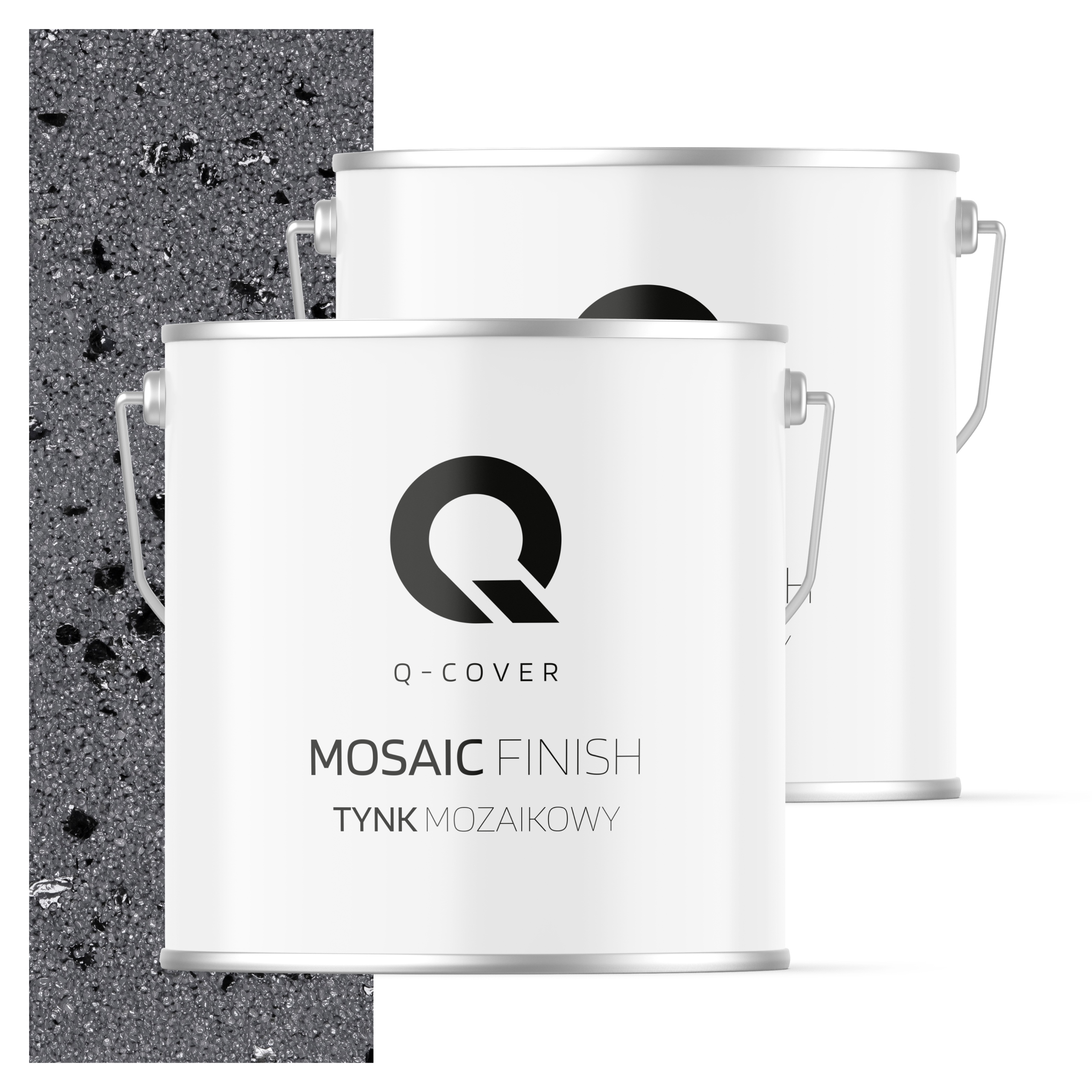 Mozaiková Omítka Mozaika 7KG Šedá Tmavá S Černou Slídou M06 Ozdobná Fasáda