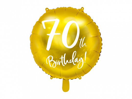 

Balon Okrągły Foliowy 70, na 70 Urodziny