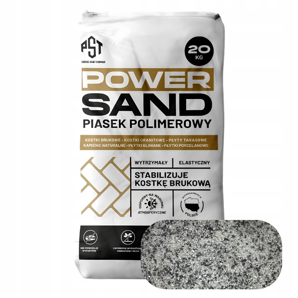 Piasek polimerowy fuga do kostki brukowej płyt granitowy Power Sand 20kg