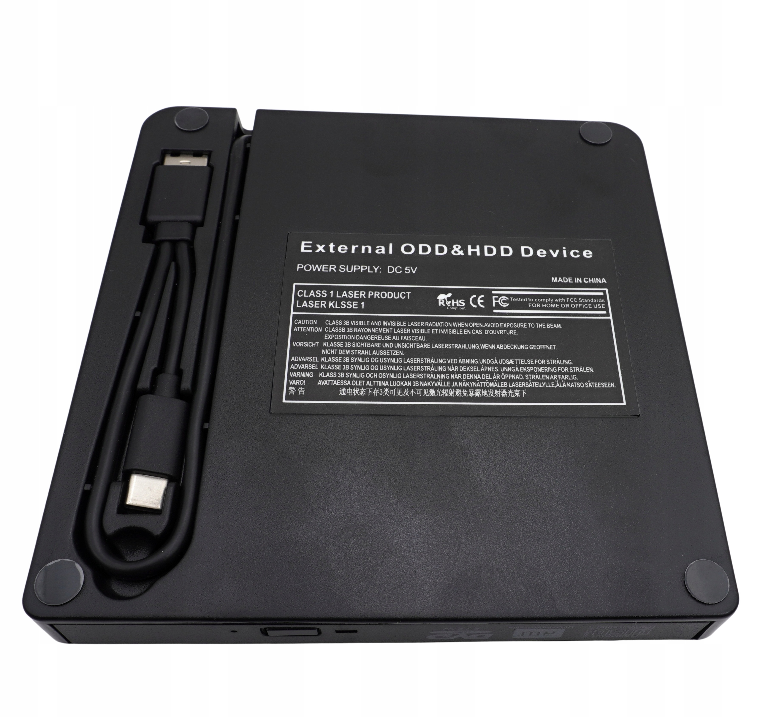 Zewnętrzny napęd optyczny nagrywarka CD-R DVD-RW z USB 3.0 C do laptopa Technologia M-DISC nie