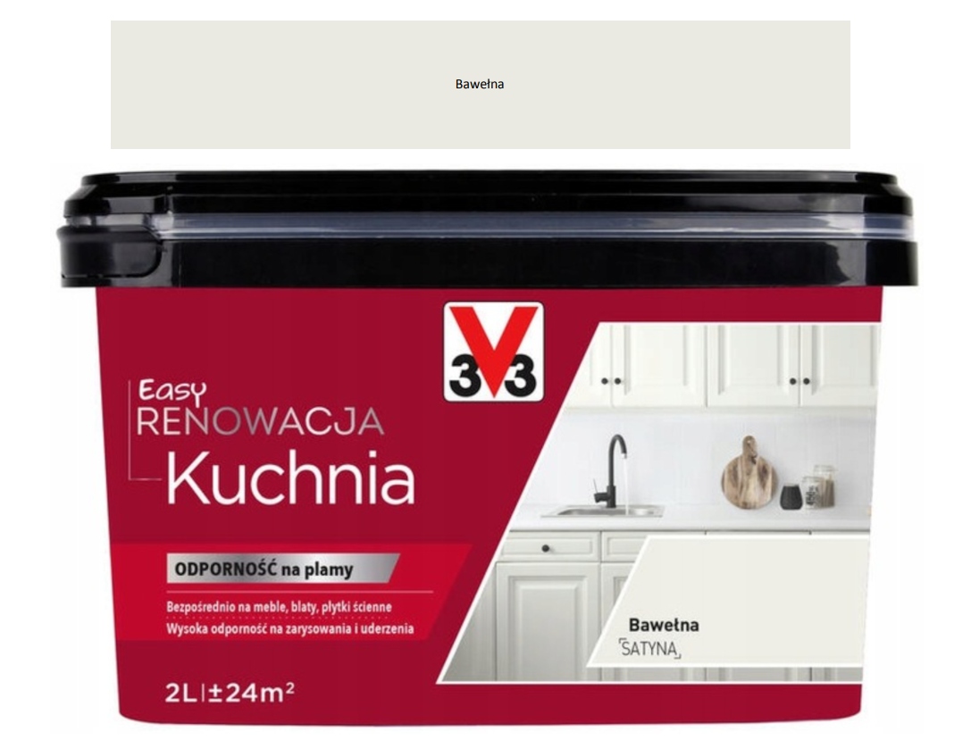 Easy Renowacja farba do kuchni odporna na plamy Bawełna 2L V33