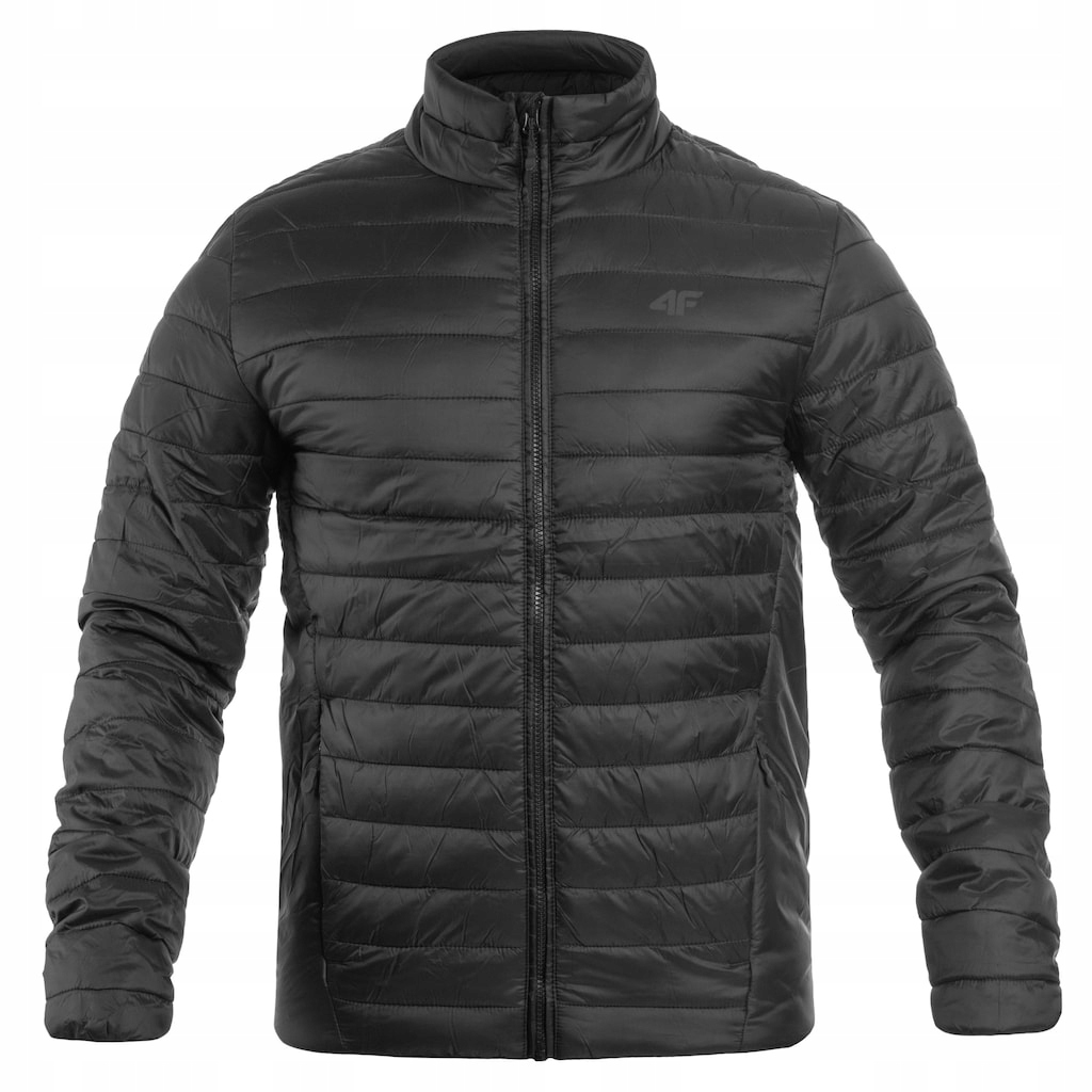 Pánská péřová bunda bez kapuce 4F M239 černá S