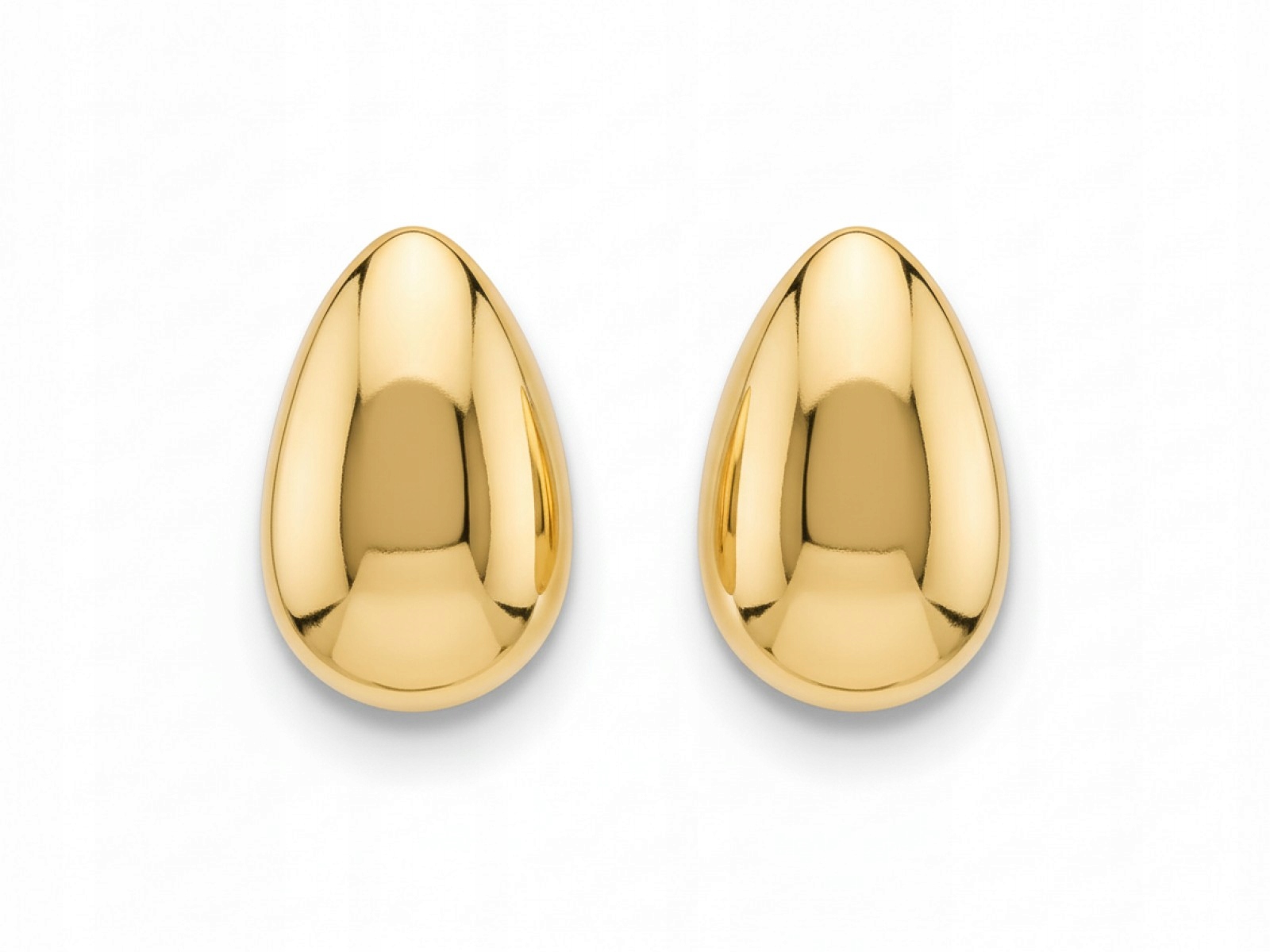 Zlaté náušnice pro ženu 585 kapky na tyčinku, značkové lesklé dárek