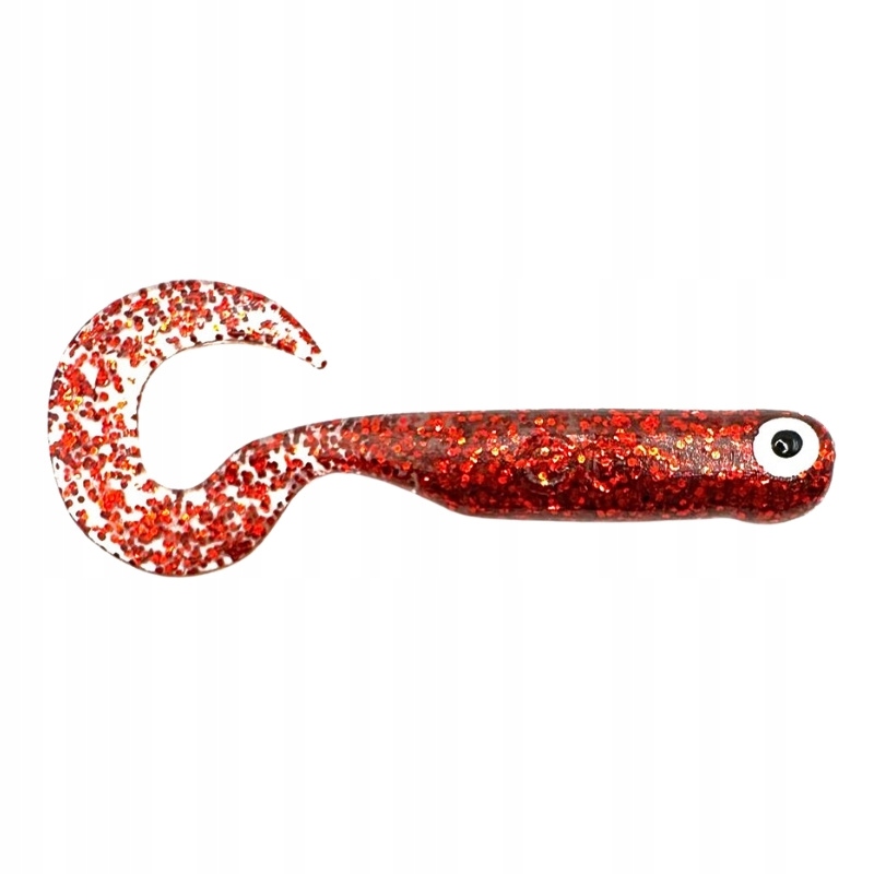 Great Fish GF1 Twister Fish Scent 49mm 0,9g Glitter Red 10szt.