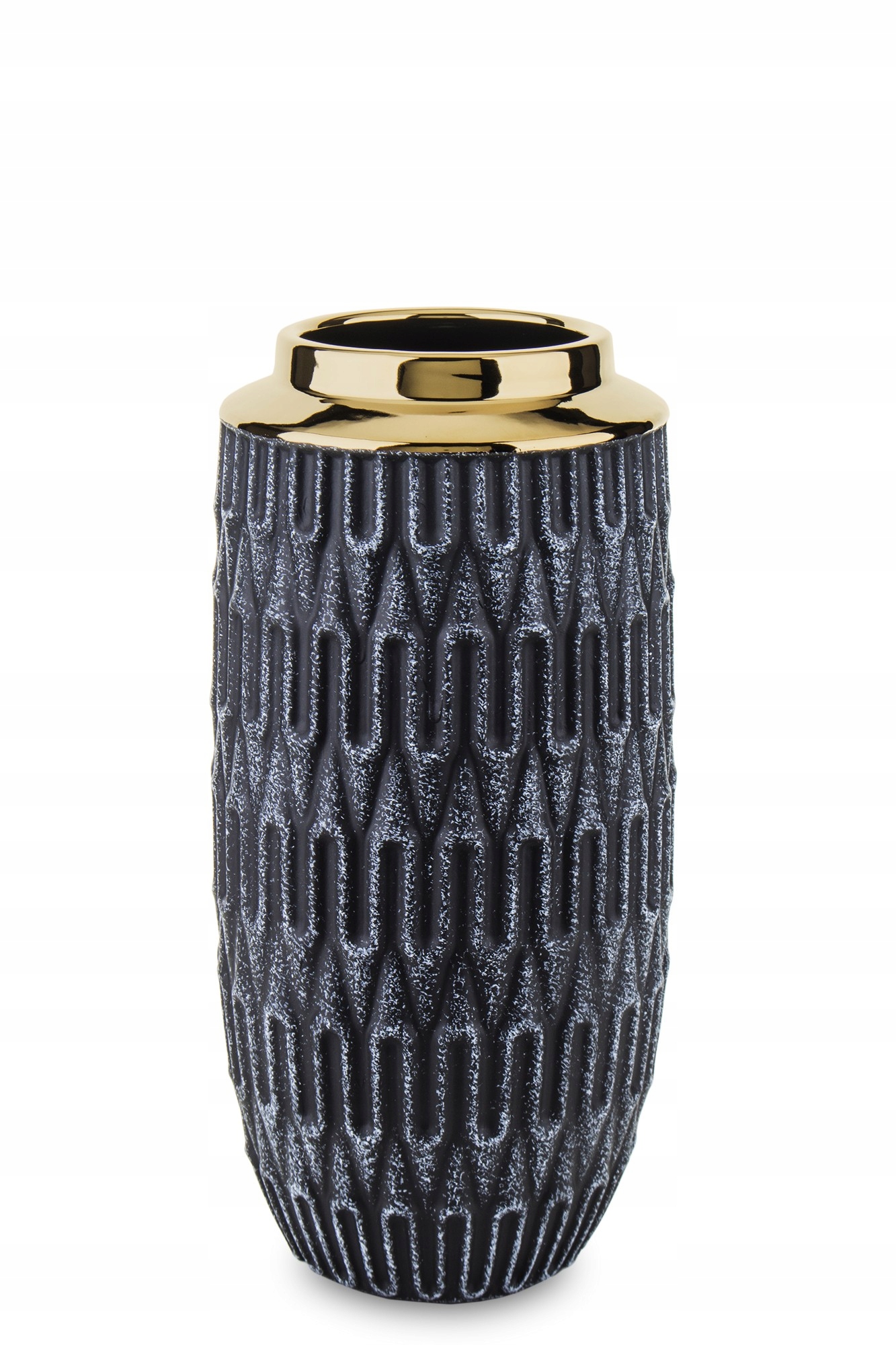 

Wazon czarny złoty ceramiczny flakon