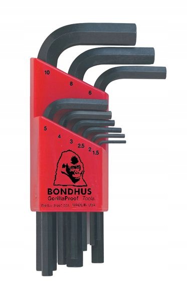 Zestaw Imbusów Krótkich Metrycznych 1.5-10MM Proguard 9 El. BO12299 Bondhus