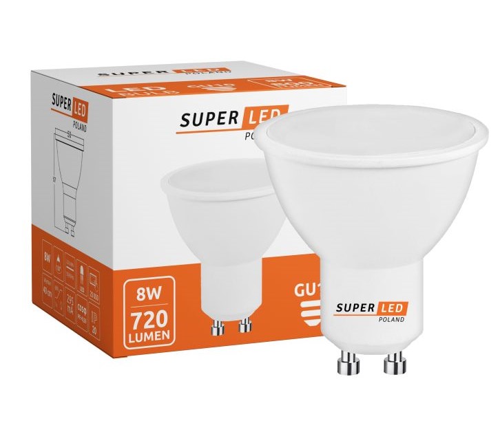 

Żarówka Led GU10 8W 2835 barwa ciepła