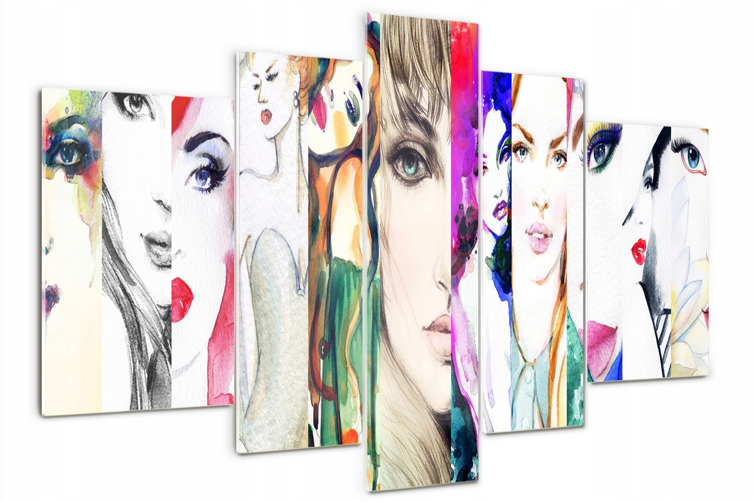 

Foto Obraz szklany poliptyk Kobiece portrety