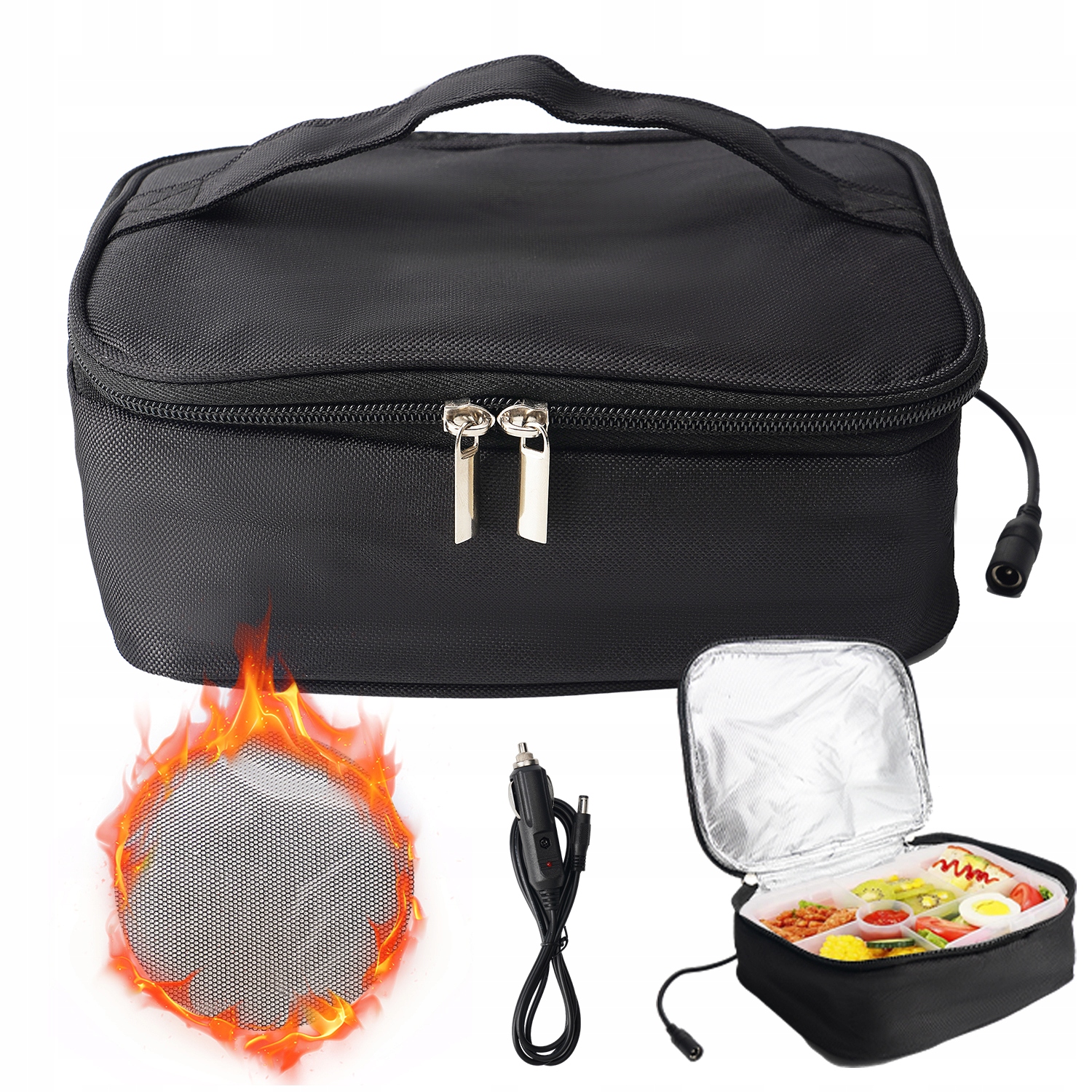 Elektryczny Lunch Box Termos Podgrzewacz Pojemnik Obiadowy
