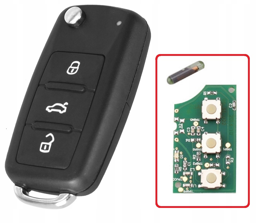 KLUCZYK Z ELEKTRONIKĄ VW PASSAT B5 GOLF BORA