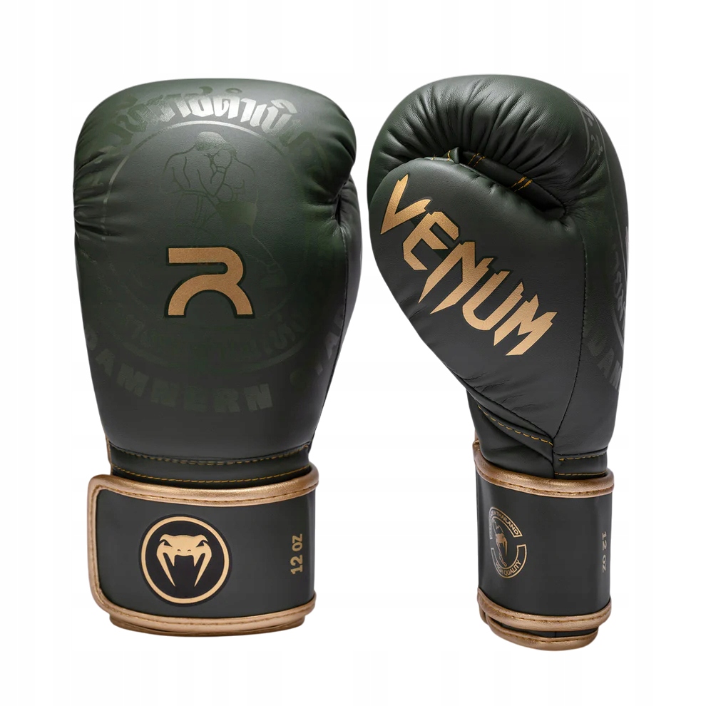 Venum x Rajadamnern Boxerské rukavice Military Green 16OZ
