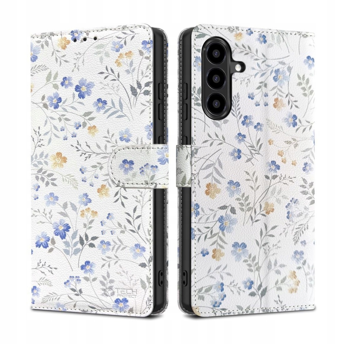 Etui do Samsung A57 5G Tech-Protect Wallet kwiatowe