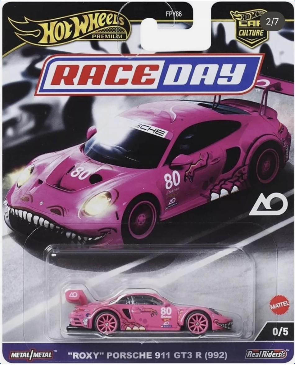 Hotwheels Porsche 911 GT3 R 992 rexy 10台 Hot Wheels Race Day – „REXY” Porsche 911 GT3 R (992) - Auta164