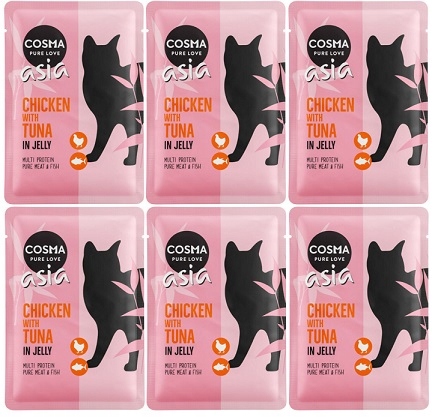 Cosma Asia vlhké krmivo kuracie mäso / tuniak 6x100 g
