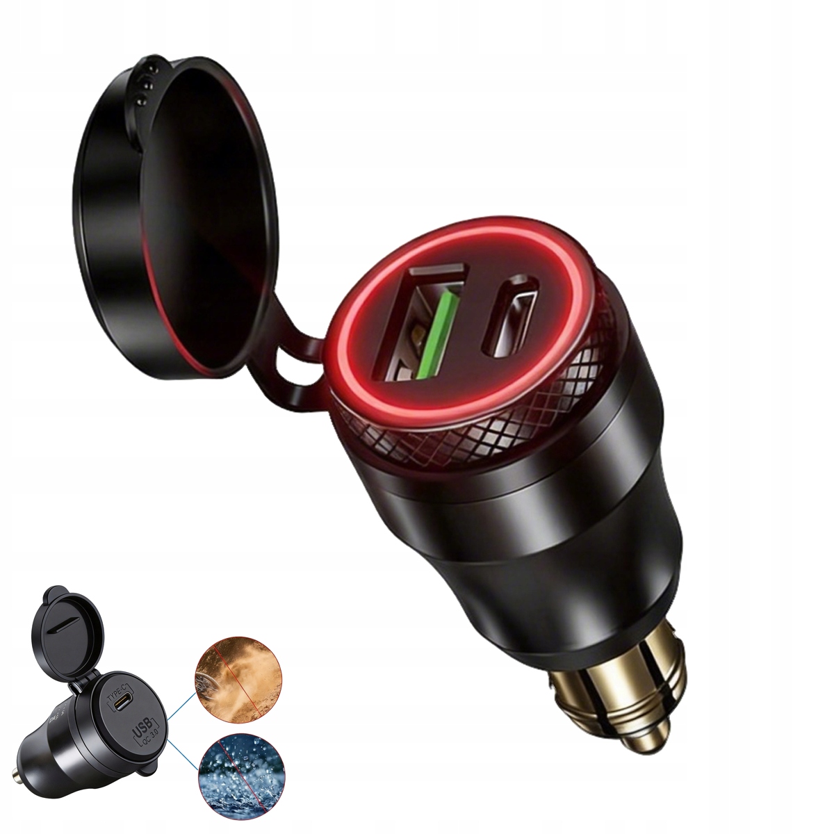Ładowarka Motocyklowa Gniazdo Din (bmw) Pd 3.0 Usb C
