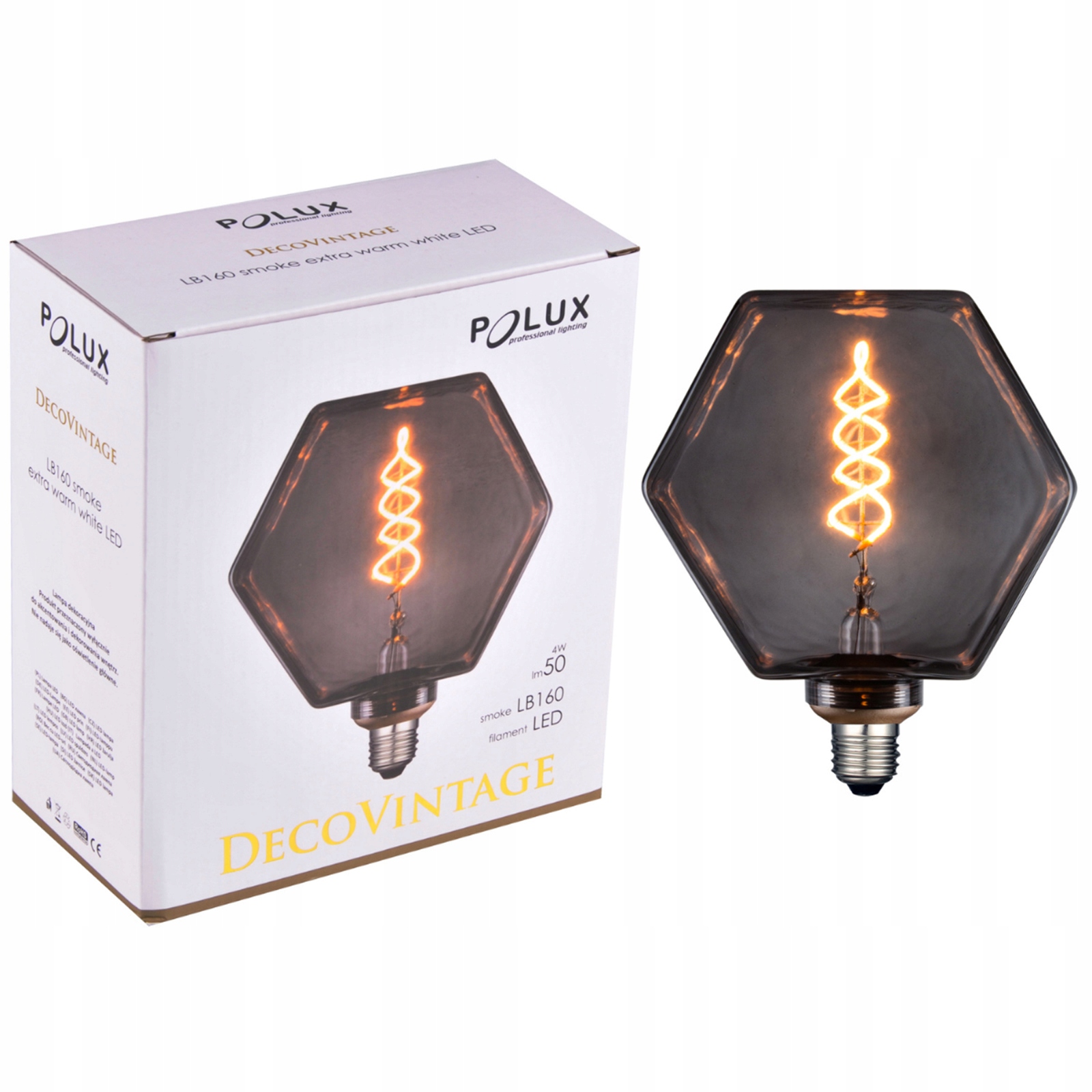 

Żarówka Dekoracyjna Led E27 Filament 4W 50lm Smoke