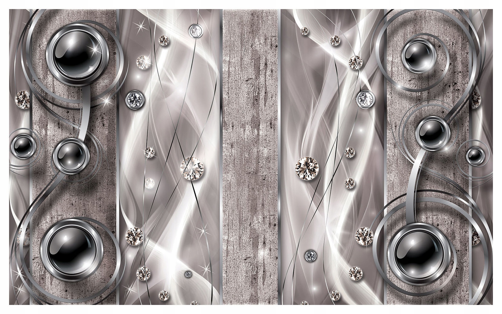 Fototapeta Metalický lesk Stříbro Diamanty Šedá 350x250 textura lepidlo