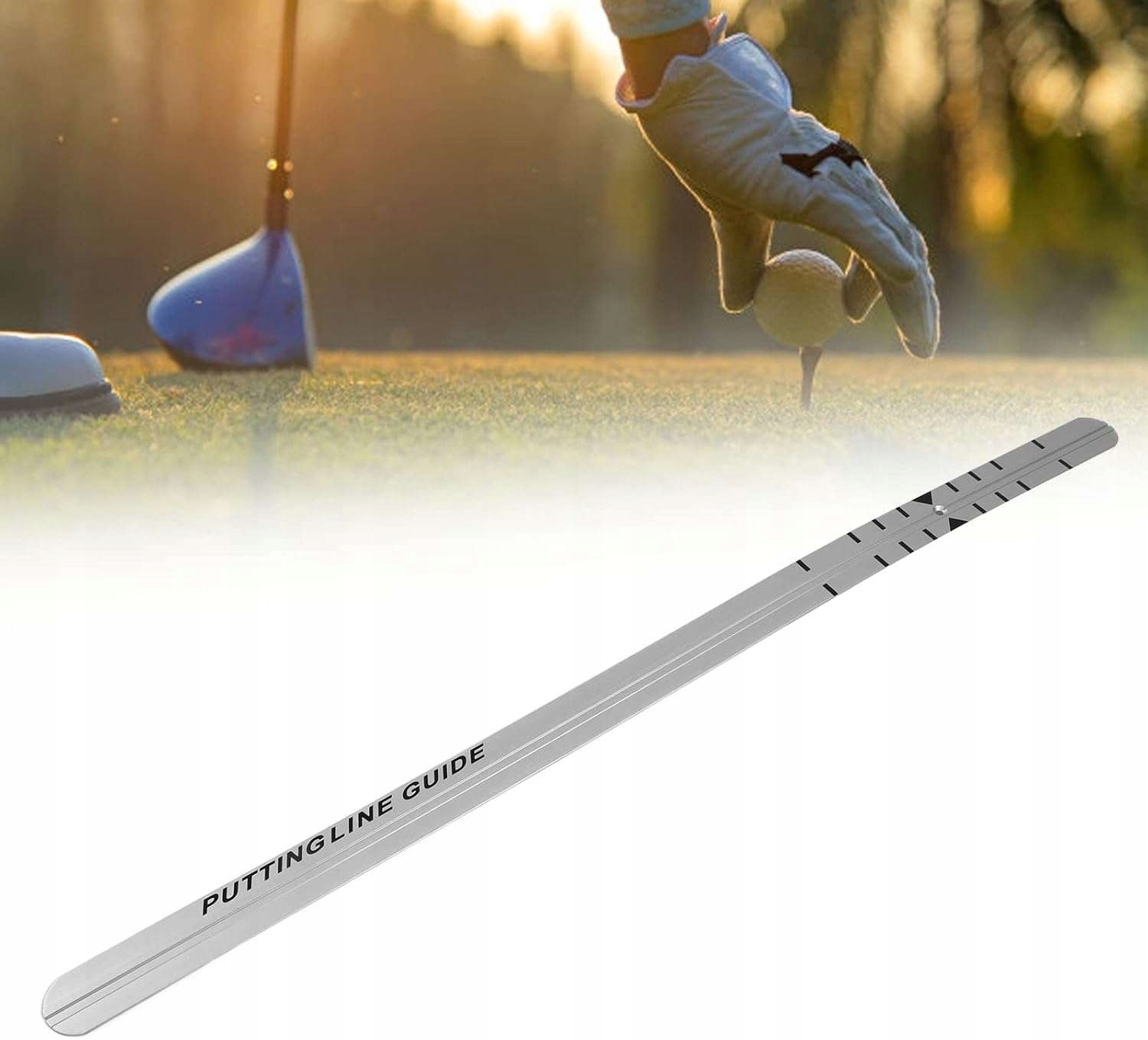 Přímá lišta pro golfový putter, hliníková kolejnice pro kontrolu vzdálenosti