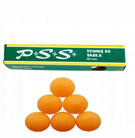 PIŁECZKI PIŁECZKA DO TENISA STOŁOWEGO PING PONGA 6 SZTUK POMARAŃCZOWA