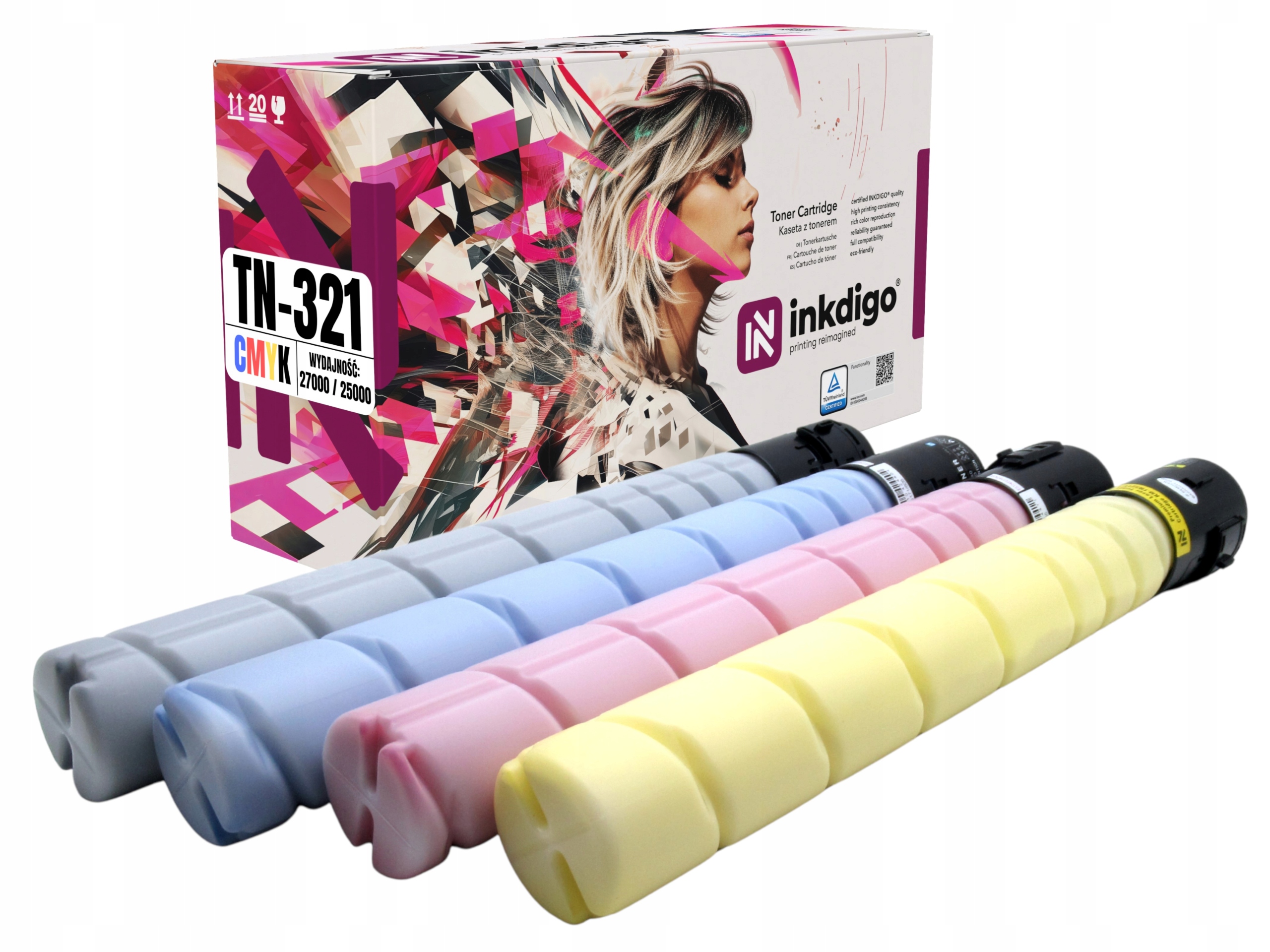 4x Toner pro Minolta Bizhub C224e C284 C364e TN-321