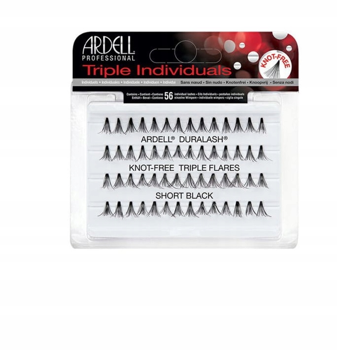 ARDELL Rzęsy kępki Triple Short Black Knot Free 56 sztuk