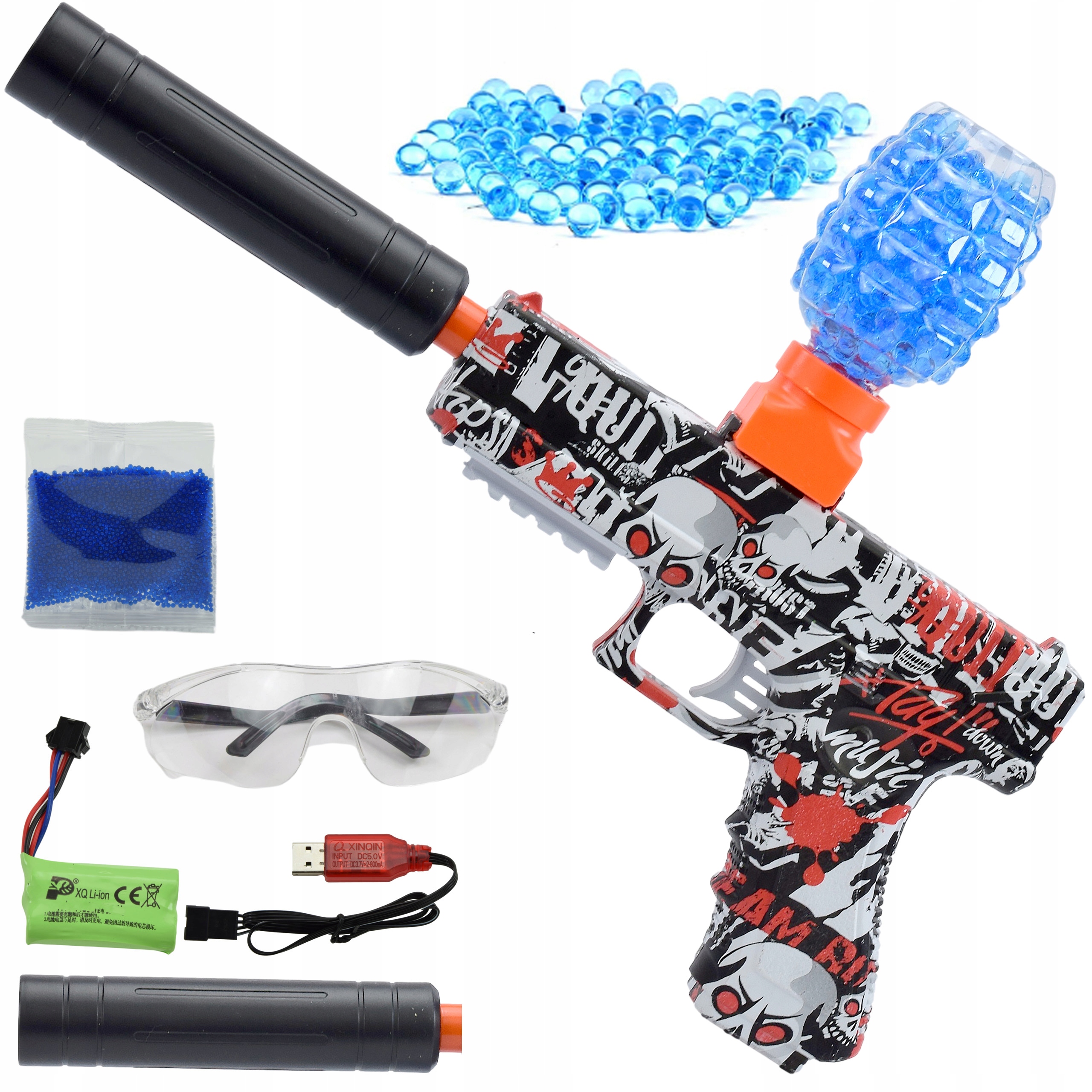 PISTOLET AUTOMAT KULKI ŻELOWE KARABIN GLOCK WIELKI pistolet na kulki Rodzaj pistolety