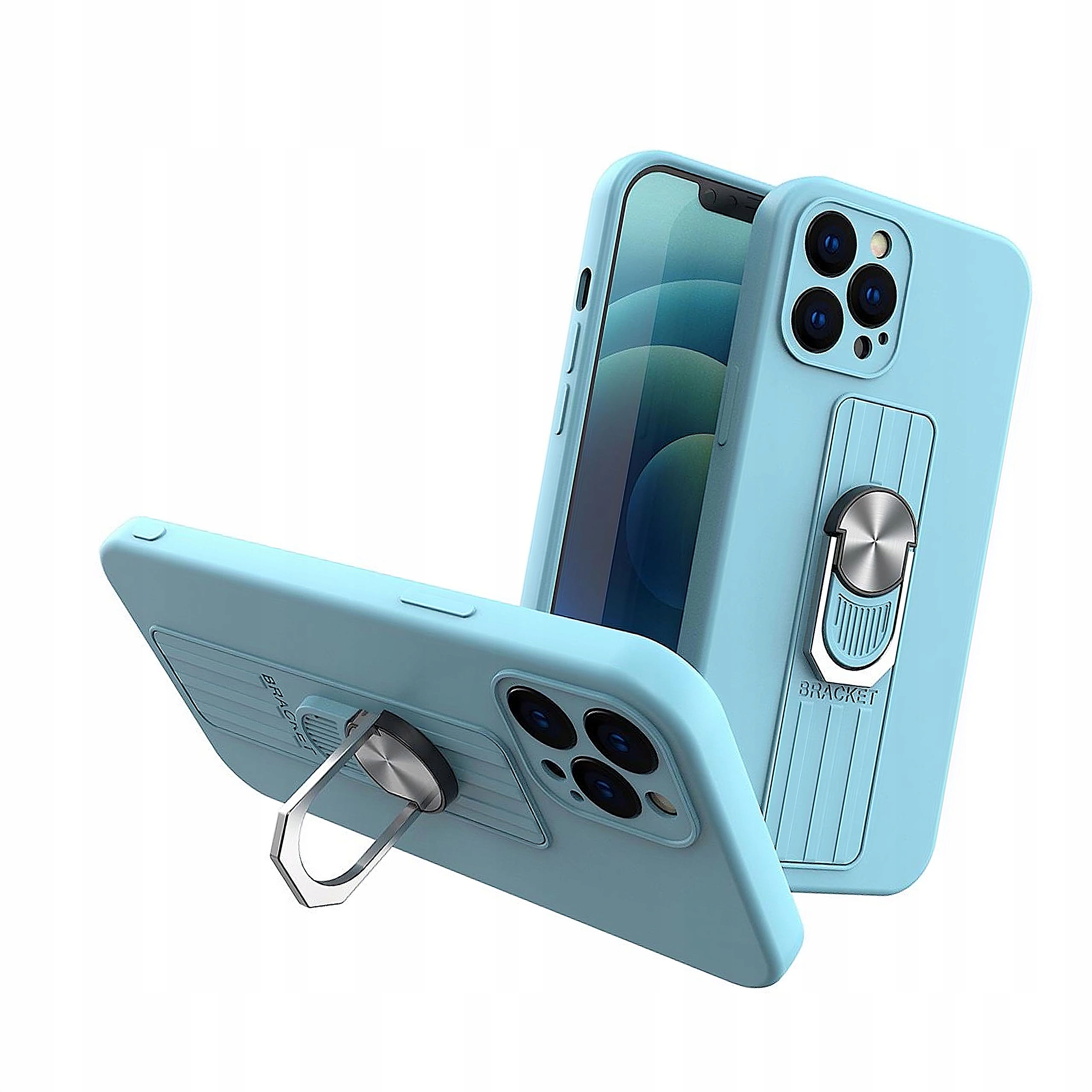 Ring Case silikonowe etui z uchwytem na palec i podstawką do iPhone 12 mini