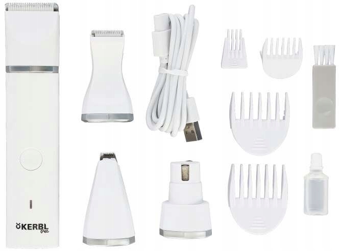Levně Kerbl Multi Zastřihovač 4v1 zastřihovač psa kočky Usb 4 břity pilník