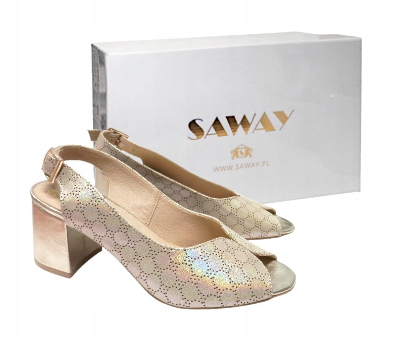 Dámské Sandály Boty Přírodní Kůže Lehké Na Kotníku Saway vel. 38