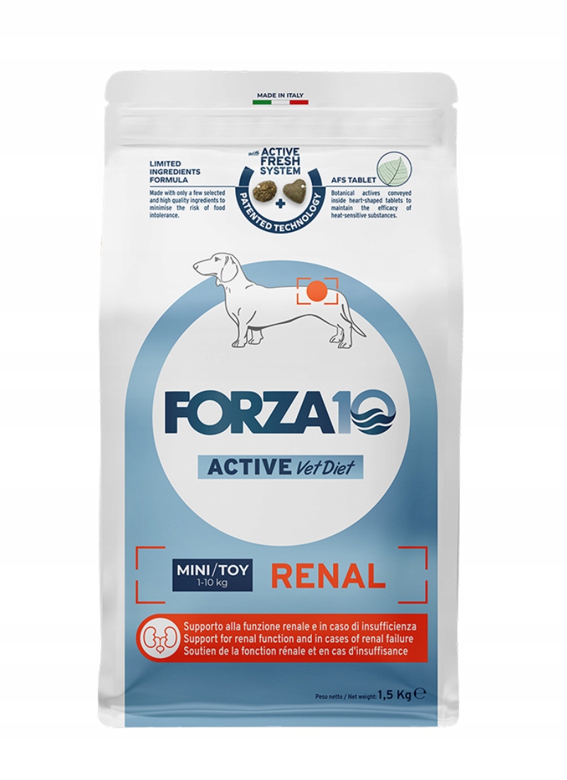 Forza10 Veterinární dieta Renal Active Mini & Toy pro psa 1,5 kg