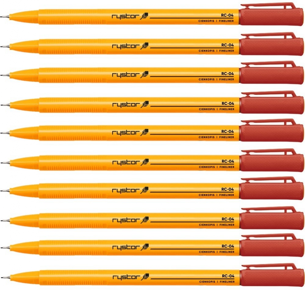 

Cienkopis czerwony Rystor 0,4mm RC-04 x 10 Sztuk