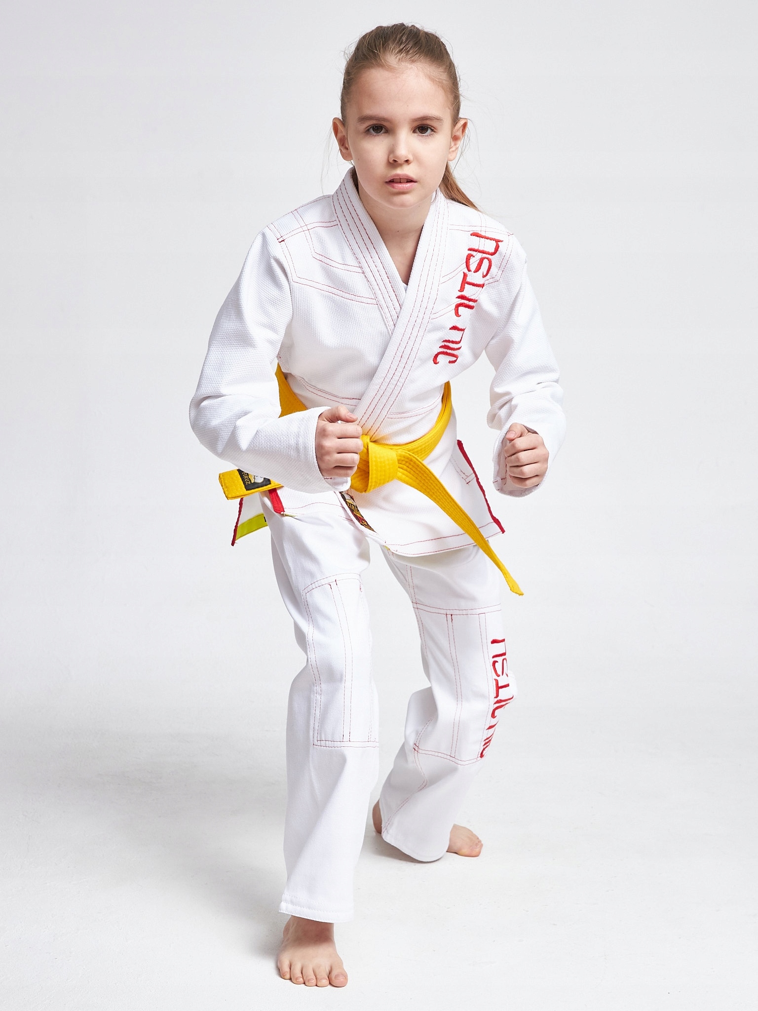 Firuz Gi Bjj jiu-jitsu, 115, bílá, 100% Bavlna, dvojitá vazba 380 g/m²