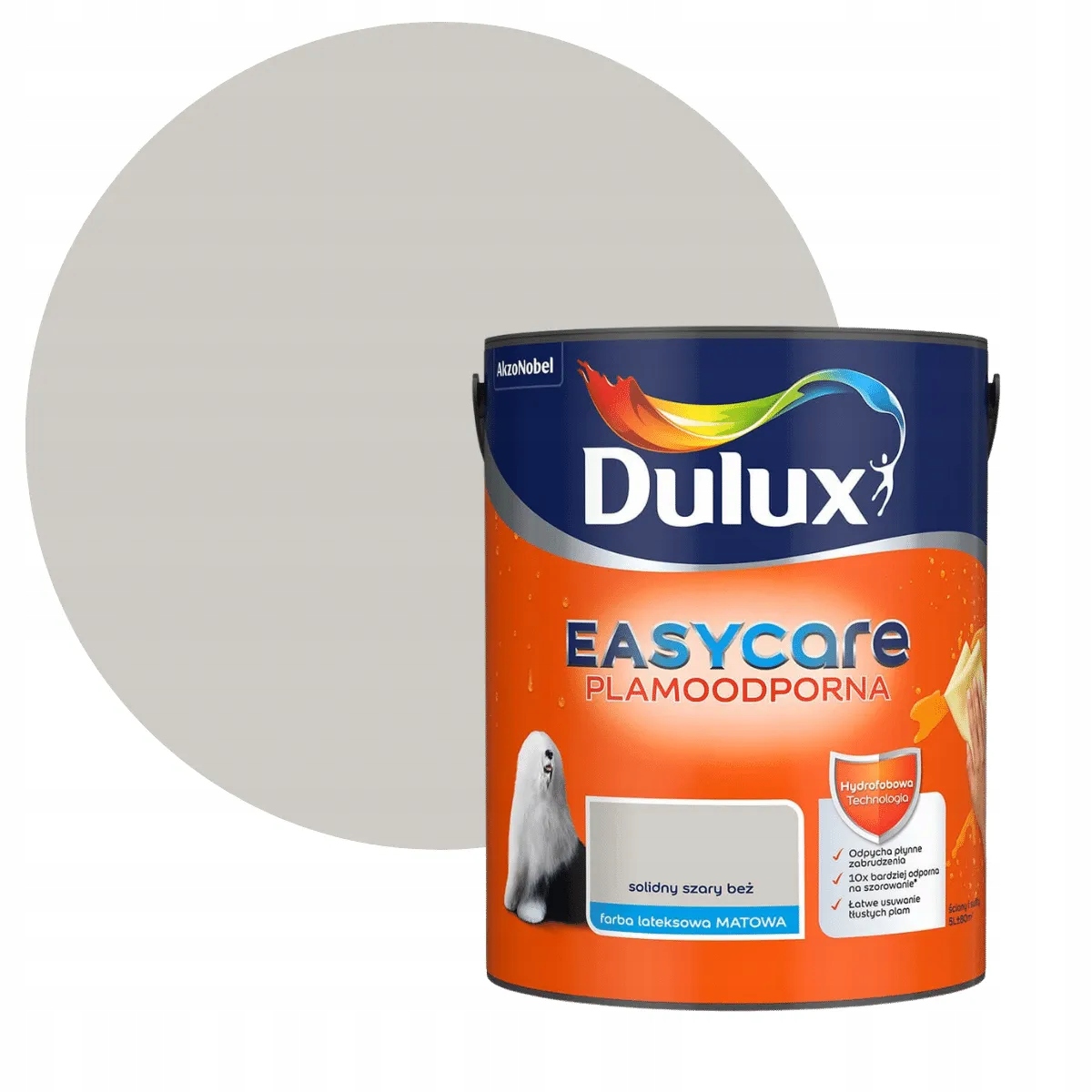 Dulux Easycare Barva Latexová Skvrnitá Pevná šedá béžová 5L