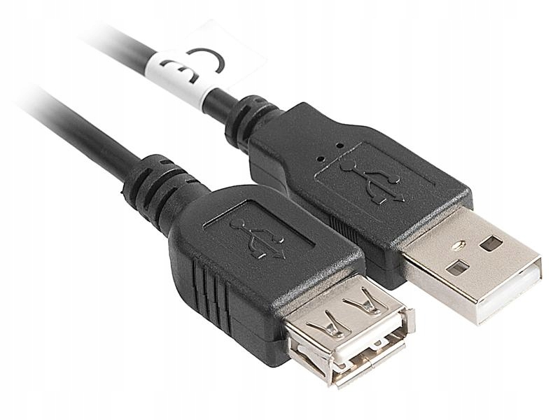 Kabel USB 2.0; USB A gniazdo USB A wtyk