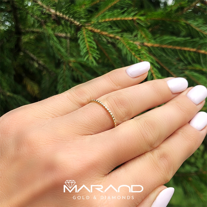 ZŁOTY PIERŚCIONEK OBRĄCZKA CELEBRYTKA 333 8K r 8 Próba złota 333