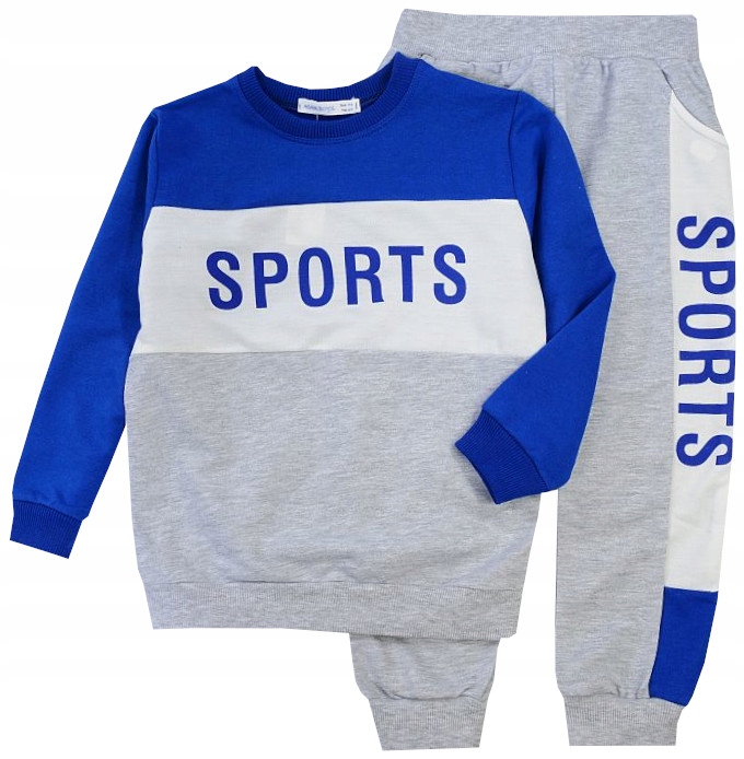 

Dres Komplet Sportowy Pasy niebieski 122 H400B