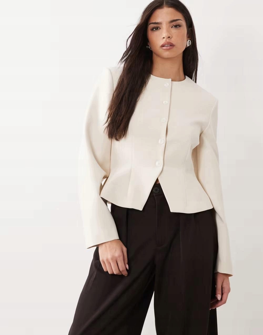 Asos Design Béžové Sako Knoflíky B23 M