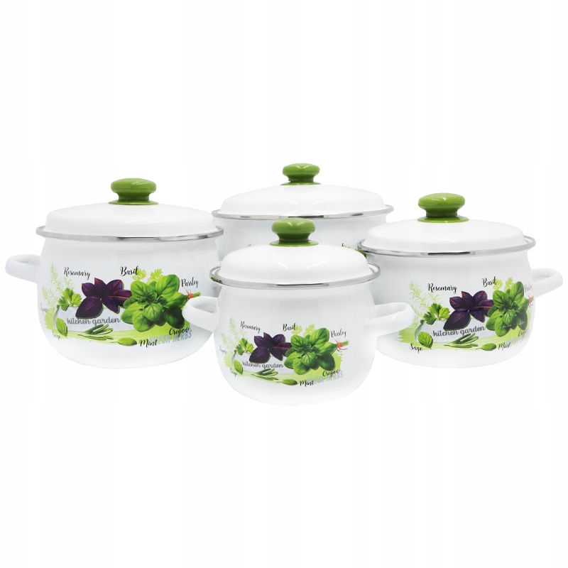 

Kpl 4 garnków emaliowanych indukcja zestaw garnki