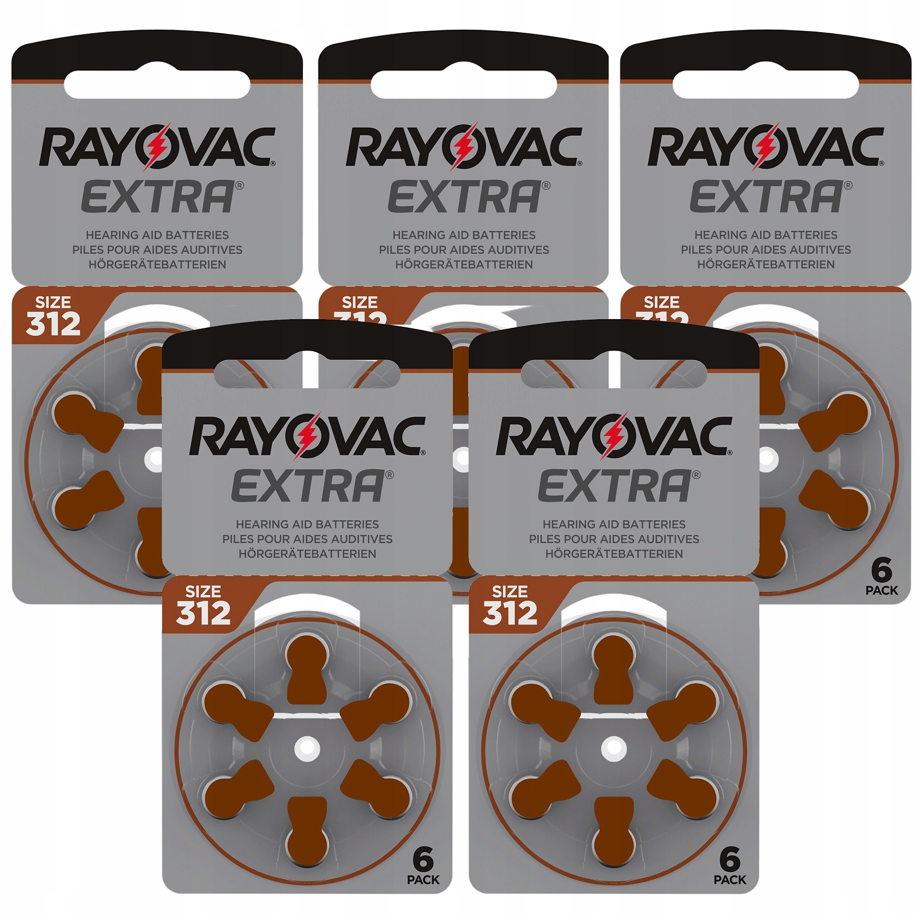 

Rayovac 30x Baterie Słuchowe 312 Mf PR41 ZincAir