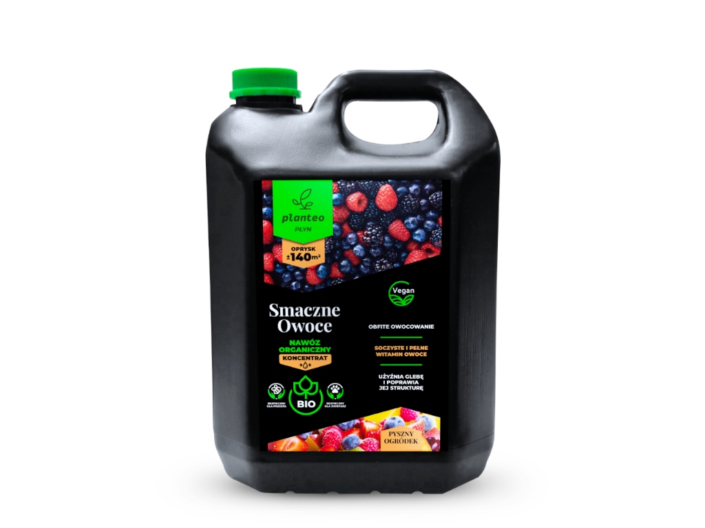 BIO NAWÓZ NATURALNY PŁYN SMACZNE OWOCE POD DRZEWKA OWOCOWE PLANTEO 5L EAN (GTIN) 5903661866143