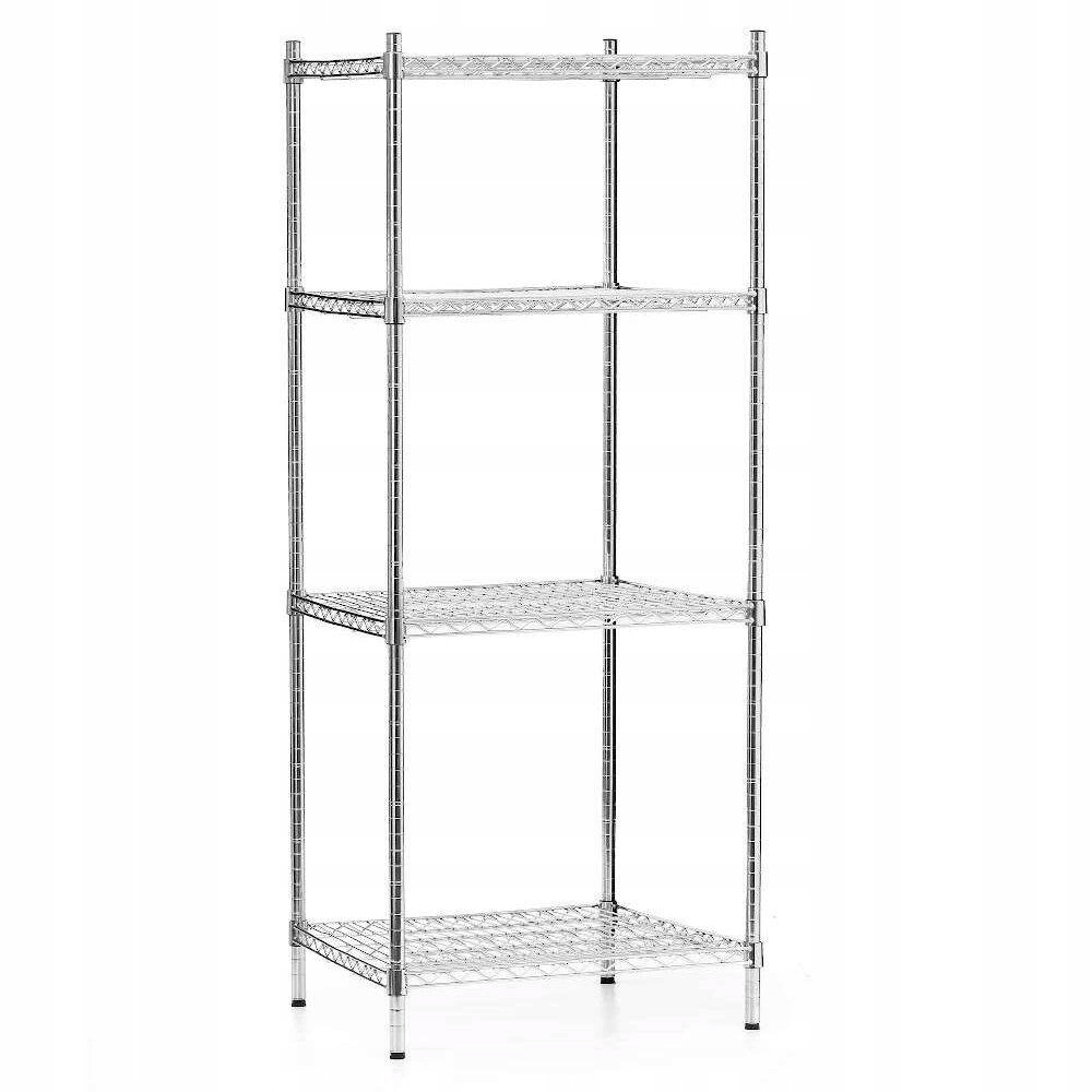 REGAŁ MAGAZYNOWY ZE STALI CHROMOWANEJ SKŁADANY 61X61X180 FORGAST FG15135