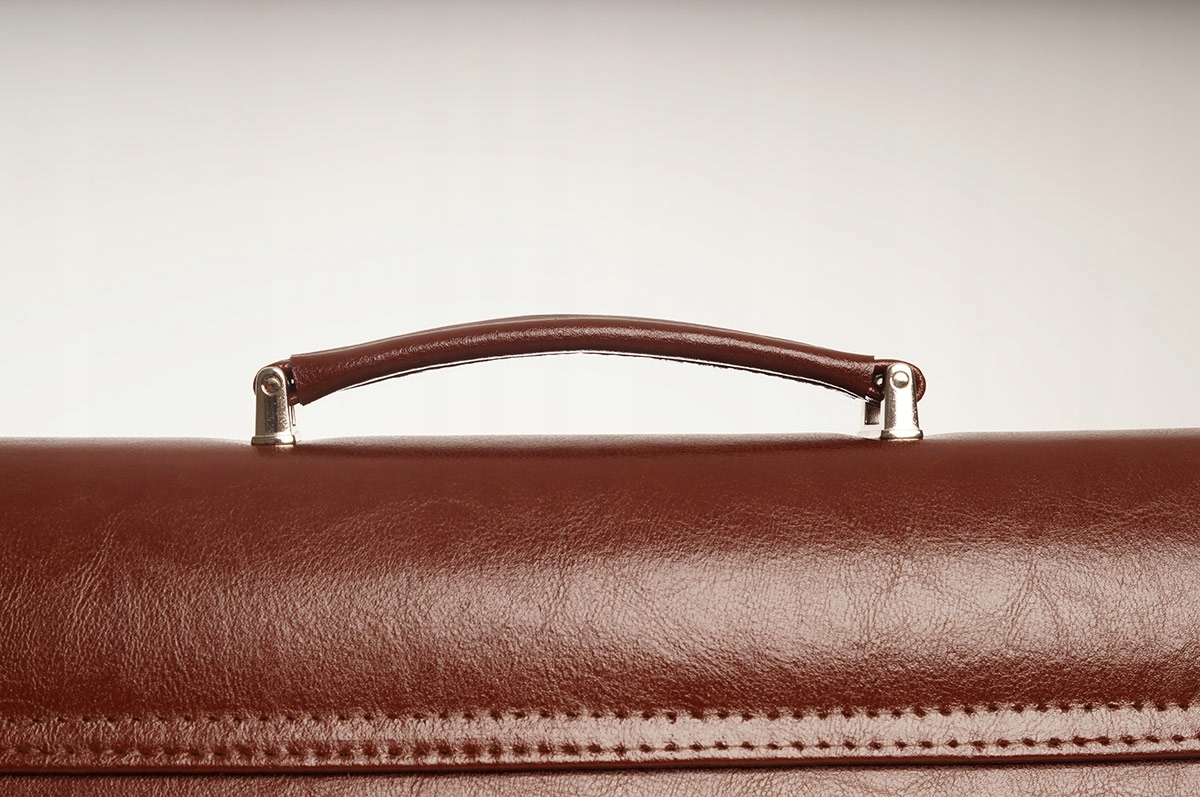 SKÓRZANA AKTÓWKA TECZKA NA DOKUMENTY SOLOME BRADFORD KARMELOWA Materiał dominujący skóra naturalna