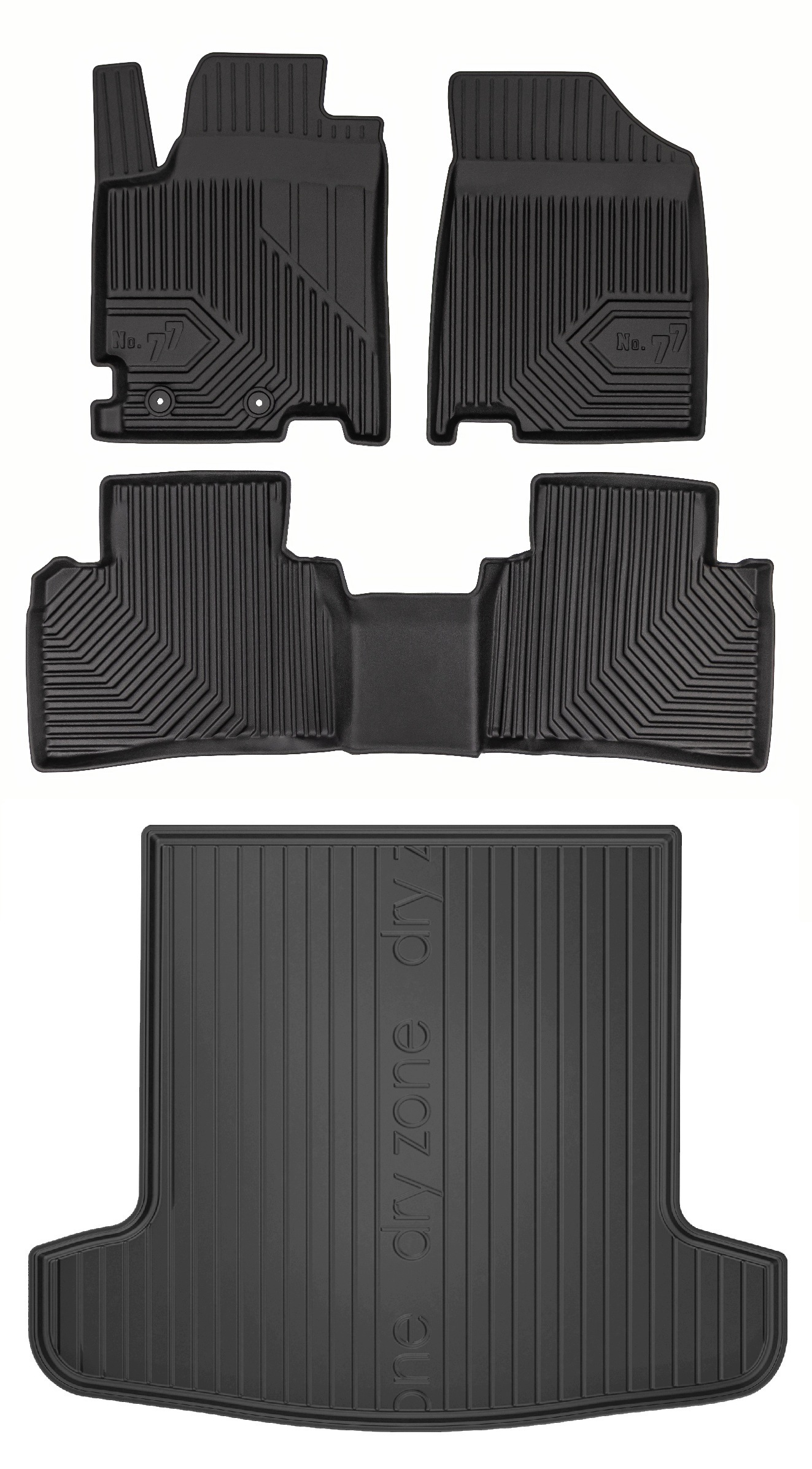 Set 77 Gumové rohože a rohože Jac J7 Plus od roku 2024
