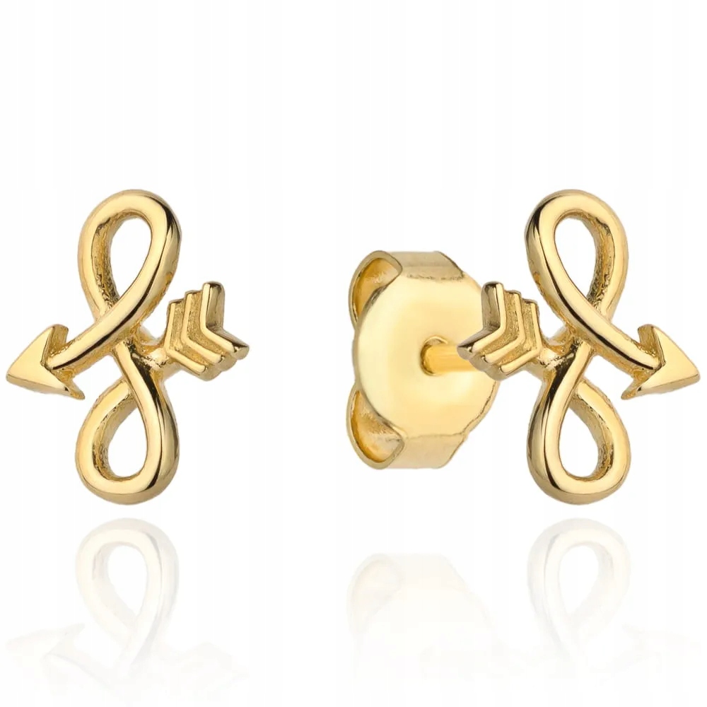 Náušnice 585 nekonečno ve tvaru šipky