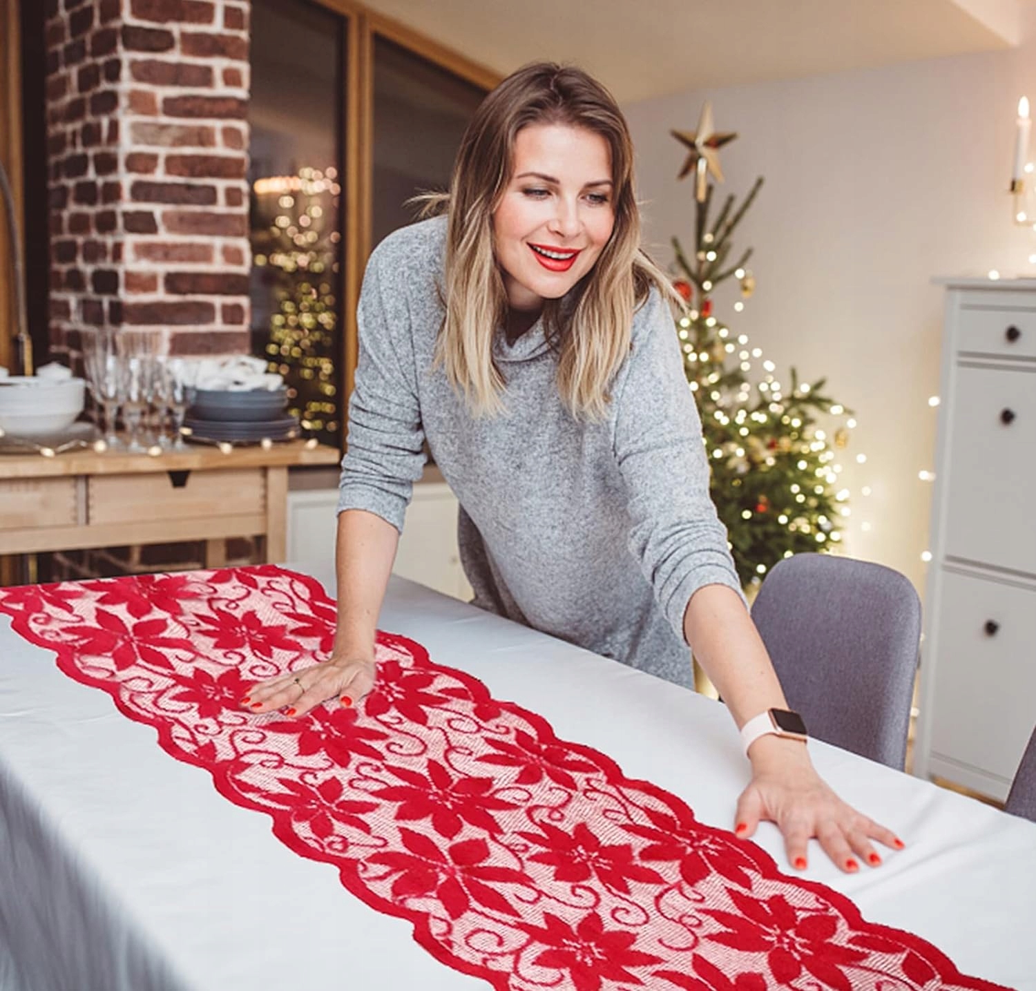 BIEŻNIKI OBRUS ŚWIĄTECZNE OBRUS HAFTOWANE NA Kod producenta Christmas Table Runner Embroidered