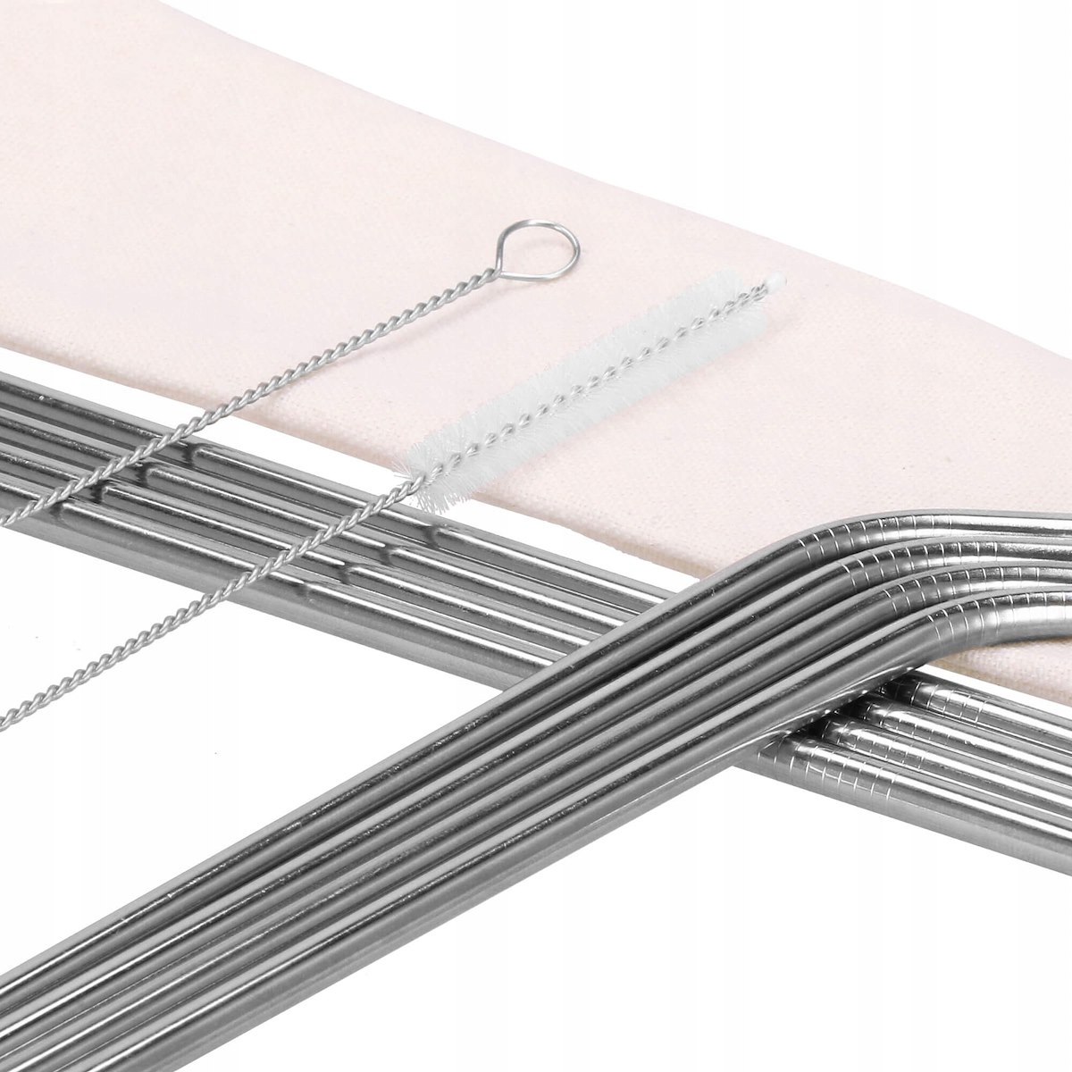 EKO GRUBE RURKI SŁOMKI METALOWE ZESTAW 8szt CZYŚCIKI WIELORAZOWE STALOWE Średnica 6 mm