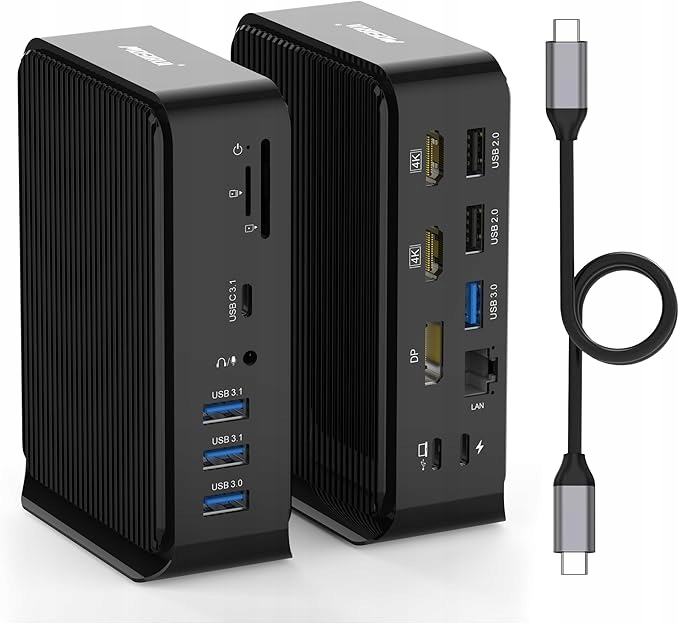 Stacja dokująca Hub Usb C Dual Monitor 16 w 1 MacBook Pro/Air DisplayPort