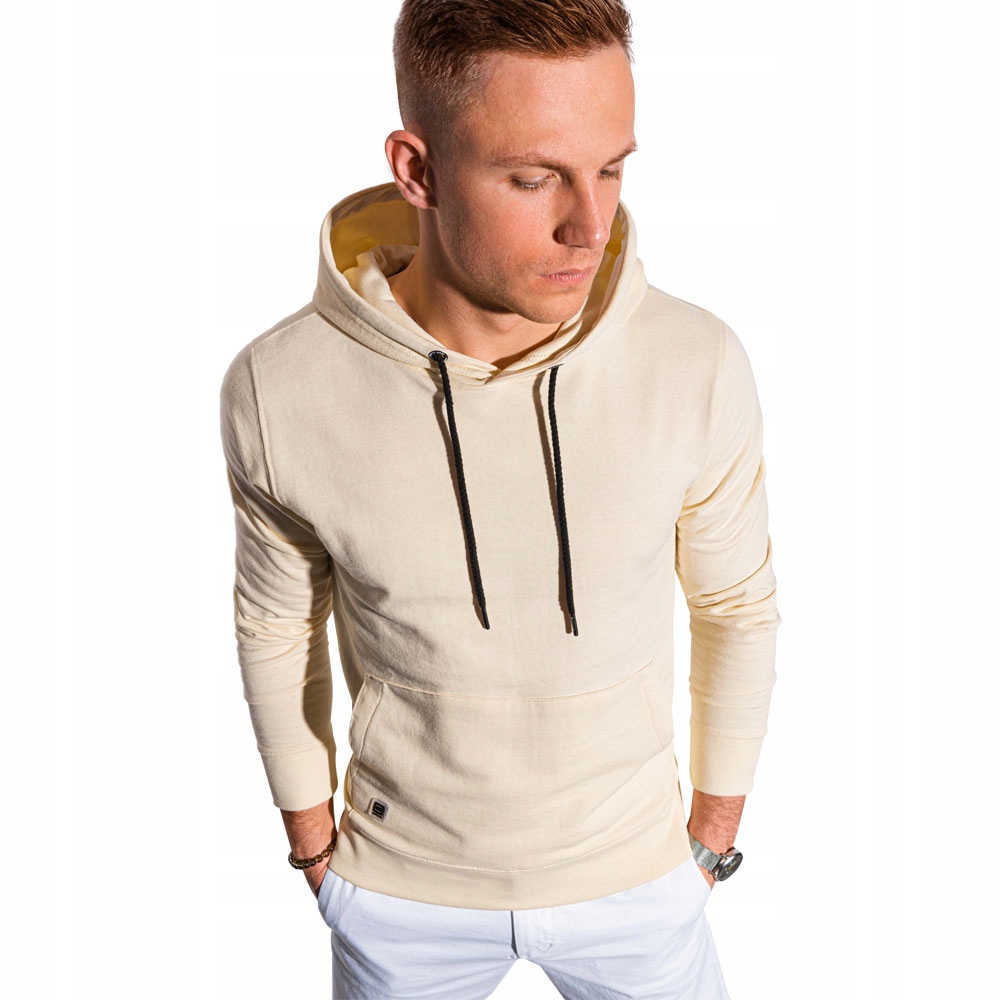 

Bluza męska z kapturem B1154 kremowa L