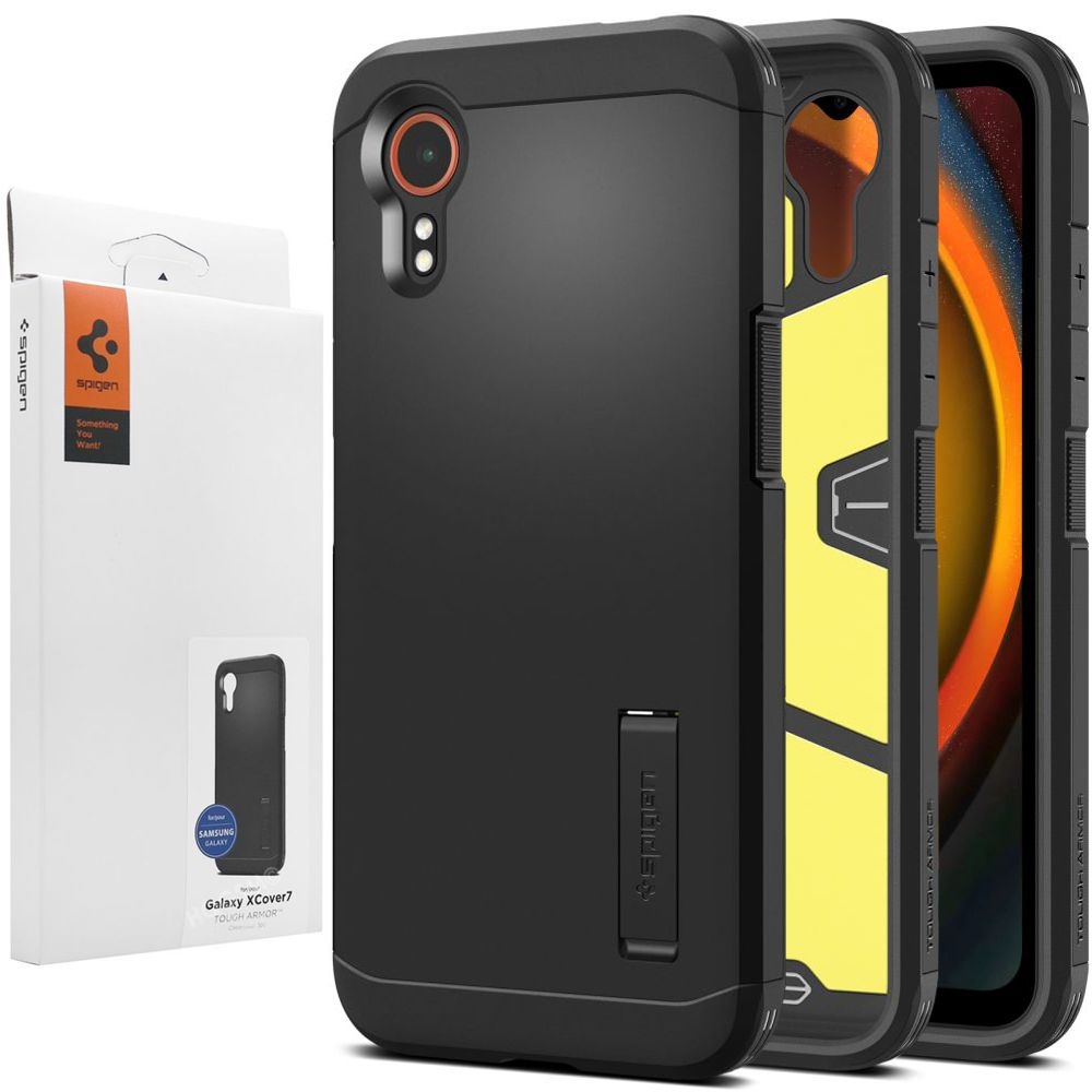 Pouzdro Spigen Tough Armor Black pro Samsung Galaxy XCover 7, ochranné, pouzdro