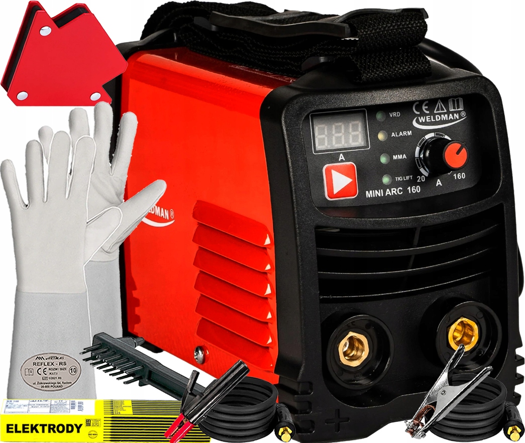 Elektrodová Invertorová Svářečka Mma Weldman Mini Arc 160 230V 160A Tig Vrd